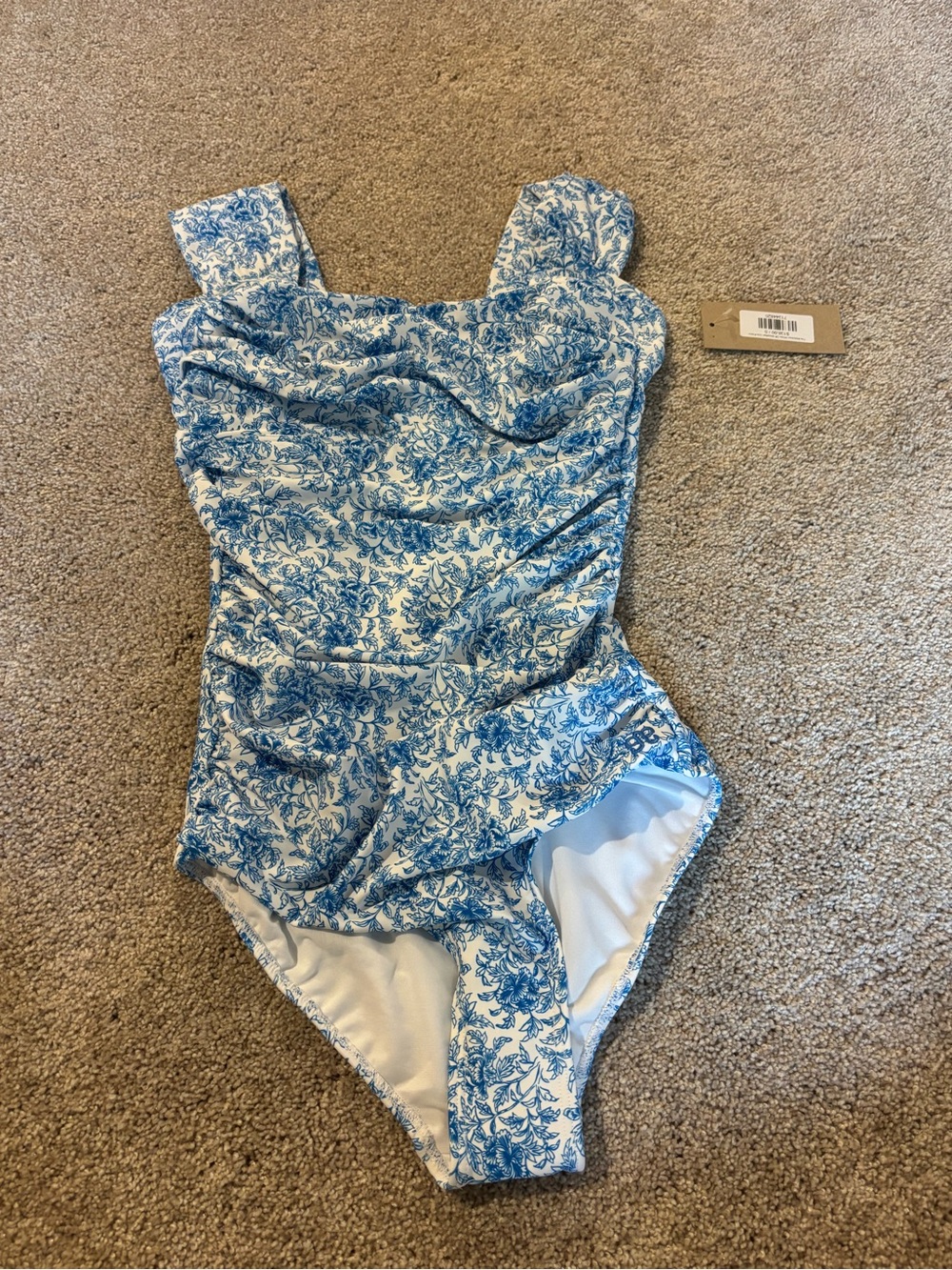 Albion Fit Blue Floral One-Piece Swimsuit